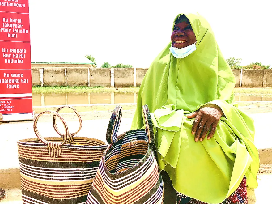 Proud Mothers Club member besides the business she started from funds she received from us